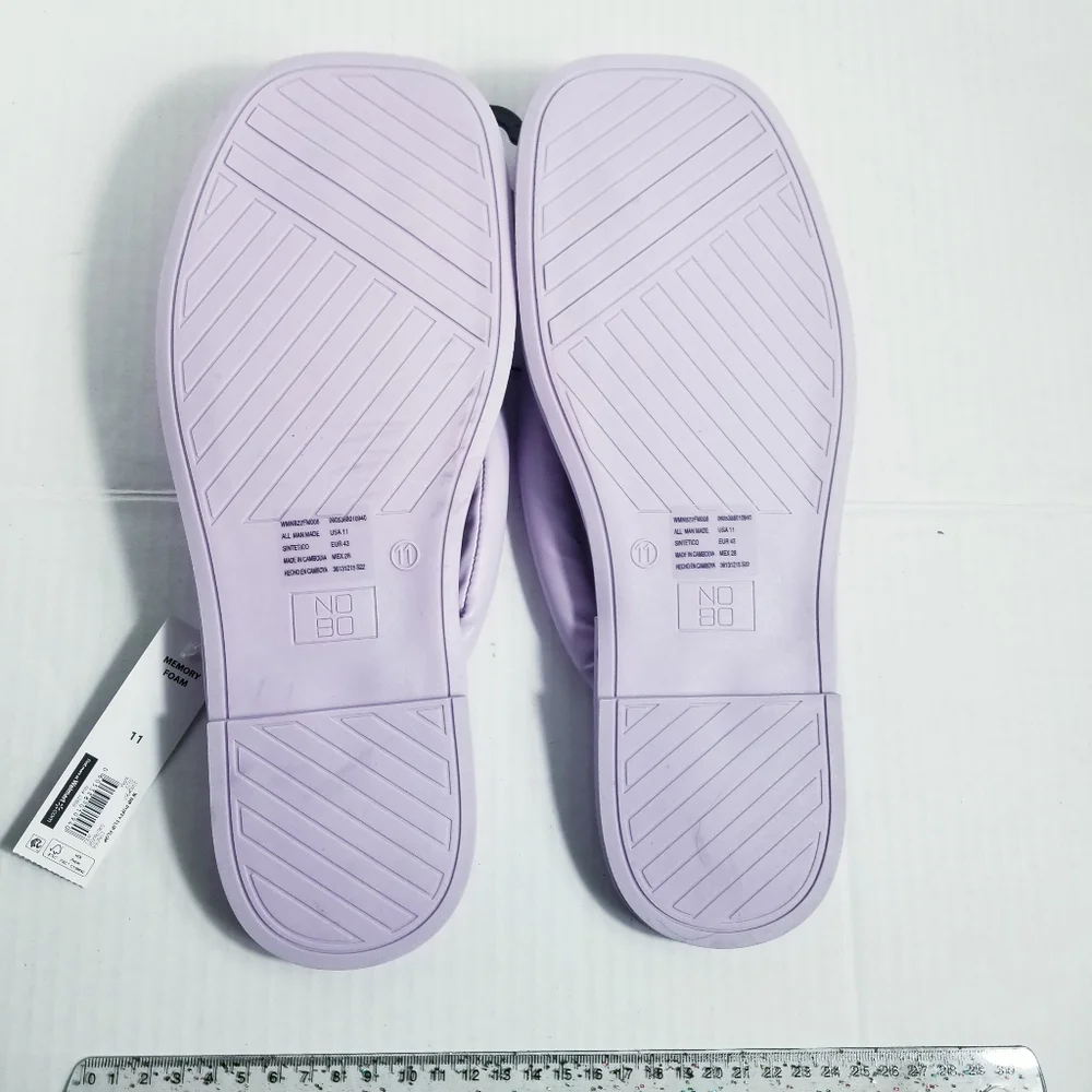 NWT NO BOUNDARIES LIGHT PURPLE FLIP FLOPS SIZE 11